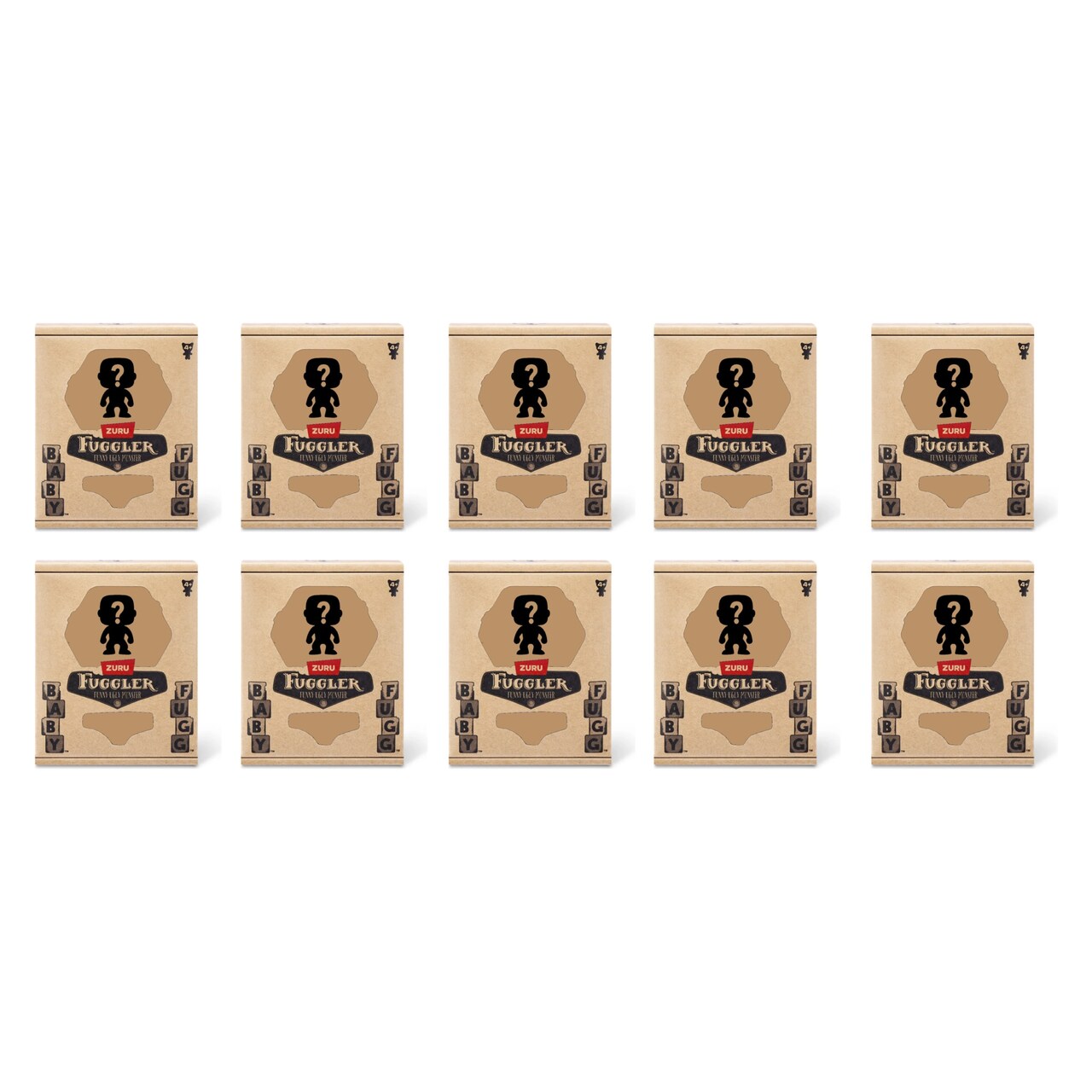 Pack of 10 Zuru Fuggler Baby Fugg 3.5 Inch Plush Toy Mystery Random Assortment